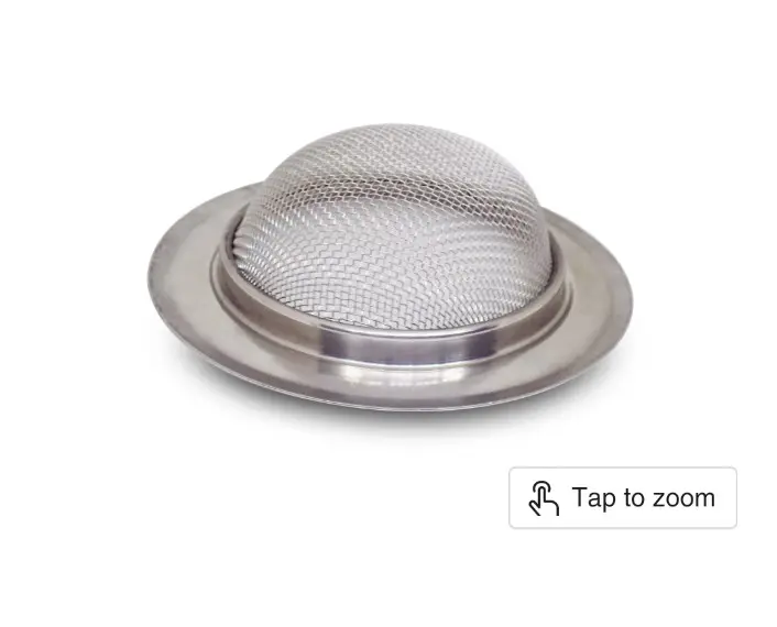 Stainless steel wash basin strainer