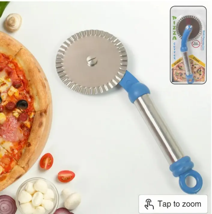 Multi purpose use curly pizza cutter