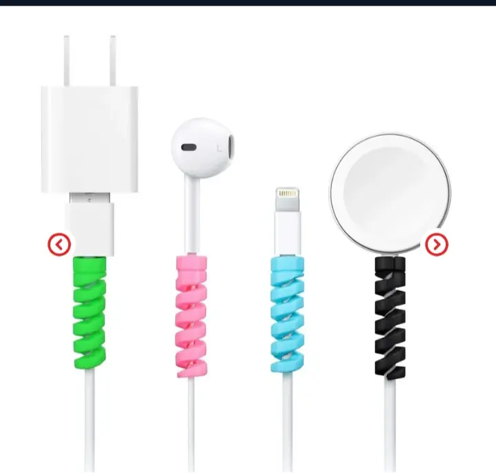 Spiral charger cable protector (pack of 4)