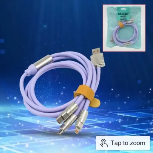 3 in 1 Multi super fast charging cable (1 pc )