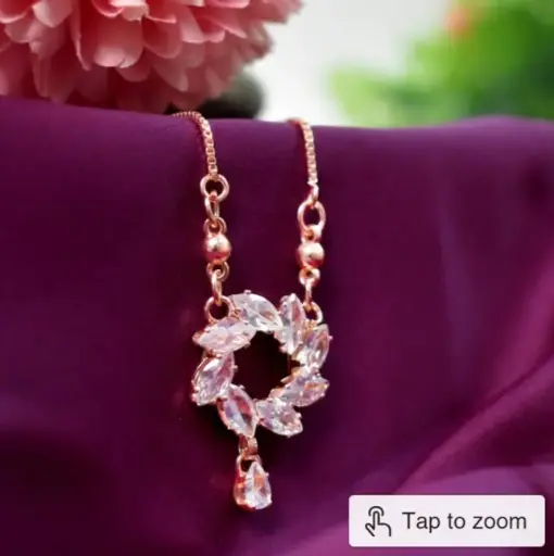 Rose gold wreath Necklace